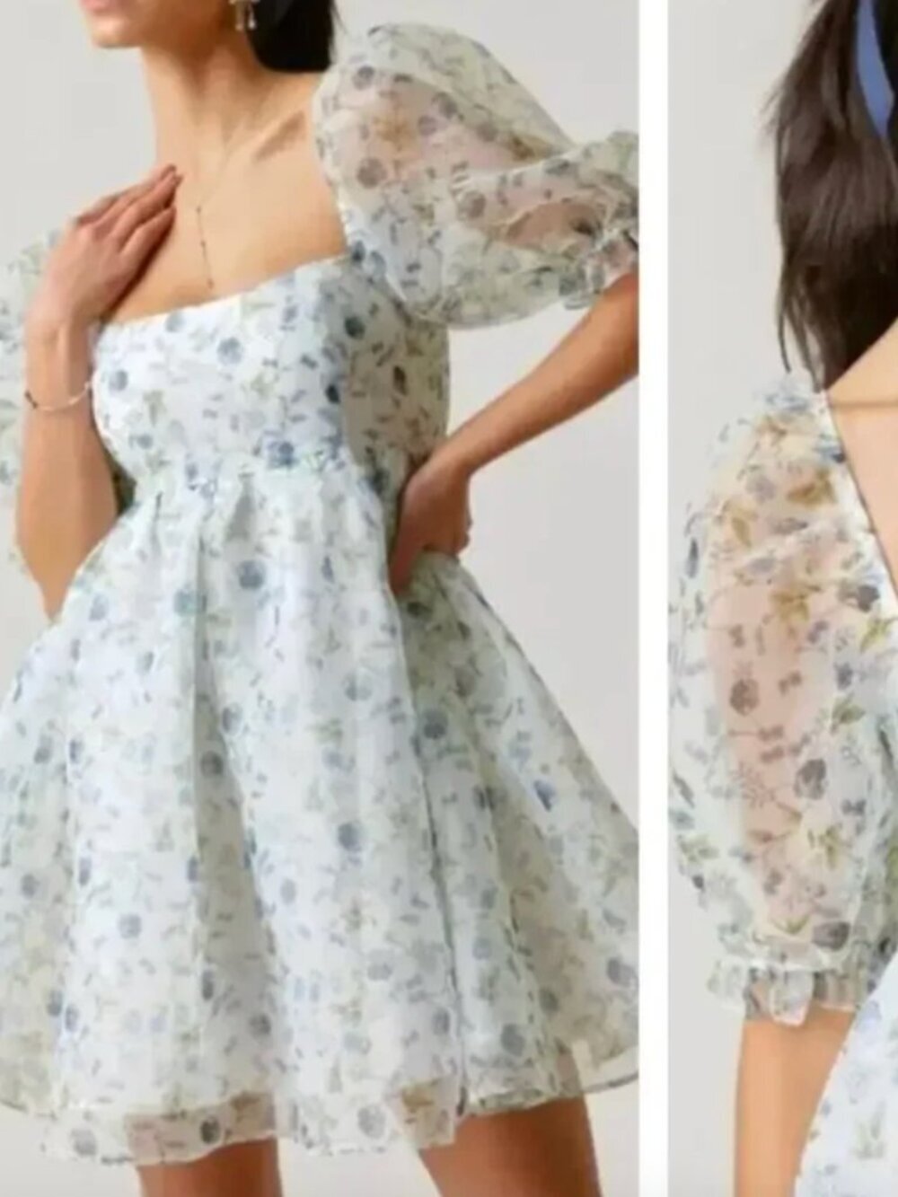 Audrey Parks x Francesca's Asha Valney Floral Babydoll Dress sz XS Cottage EUC